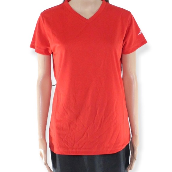NEW Altra V-Neck Short Sleeve Red Activewear Top - Picture 3 of 7